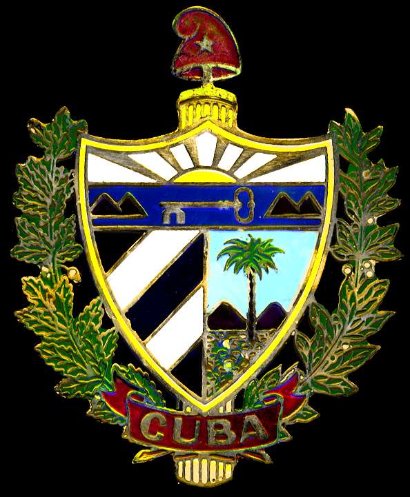 ArtLung: Cuba Clip Art: Scan of Hood Ornament of Cuban Crest.